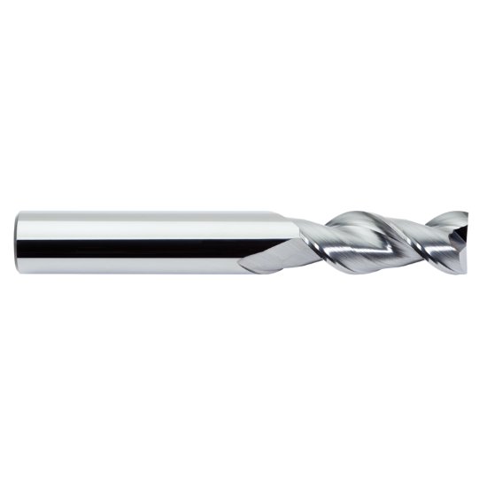 Picture of M.A. Ford 13650000R.030 Dia 1/2 SH 0.50 LOC 1.2500 OAL3.50 End Mill Standard Flute High Helix Carbide Uncoated Single End Corner Radius0.0300 0.76mm TuffCut® AL